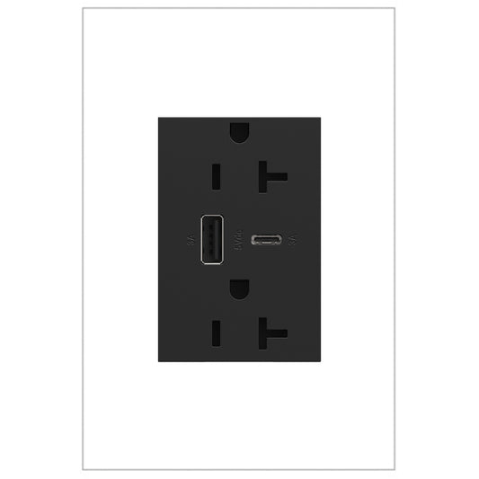 Adorne 20A Ultra‑Fast USB A and C Outlet (Plus‑Size)
