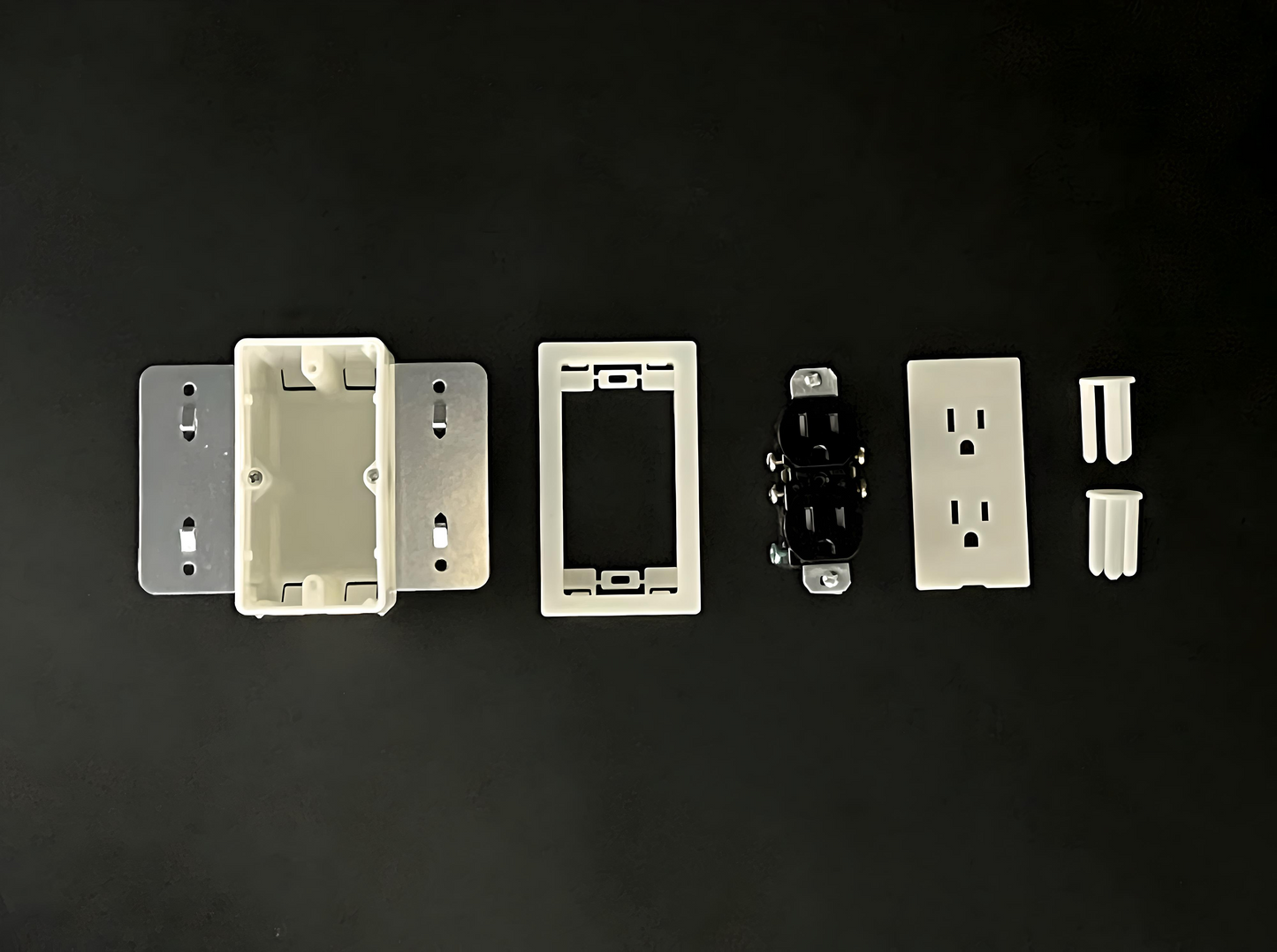 Single Gang Surface Mount Outlet Kit For Solid Surfaces