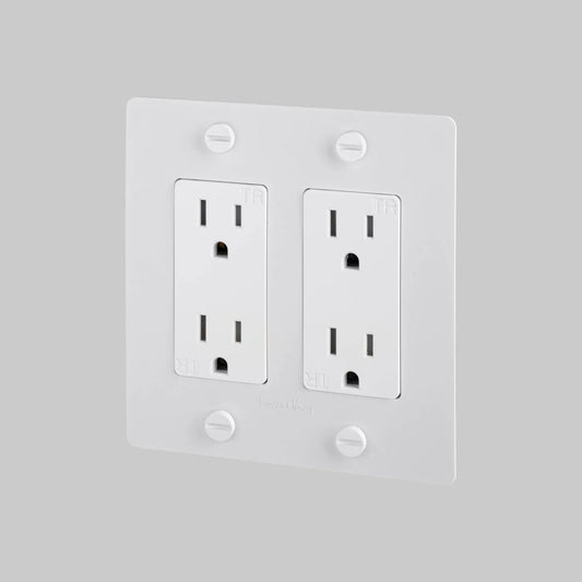 Buster and Punch 2 Gang Cross Duplex Outlet
