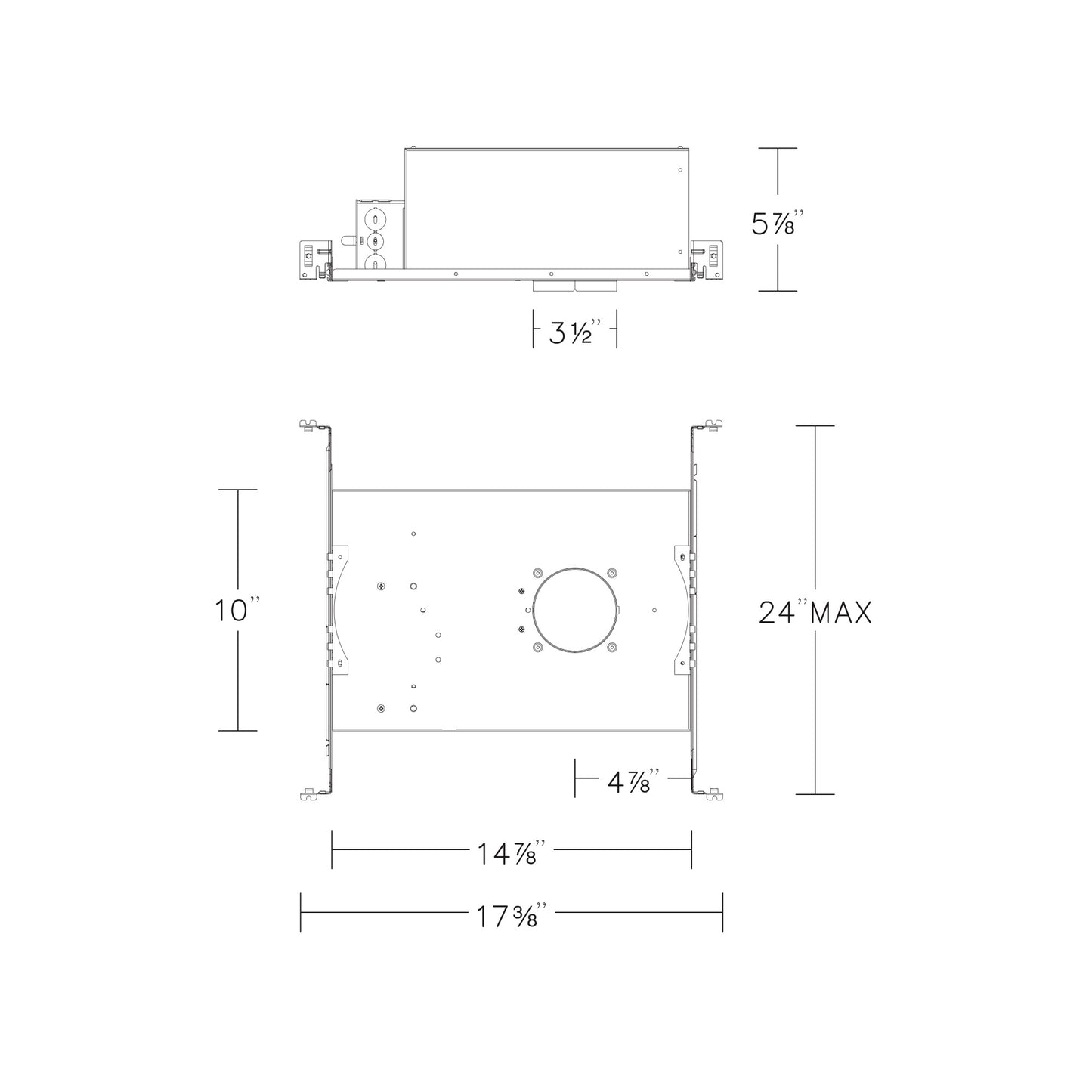 Wac FQ Series Square 2" Trimmed Wall Wash Downlight With Housing