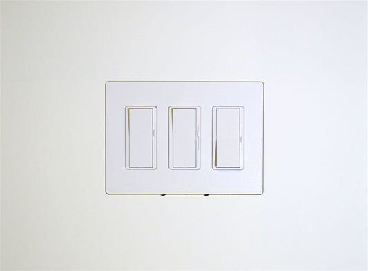 Wall‑Smart Flush Back Box for Lutron Designer Style — 3‑Gang (5/8" Drywall)