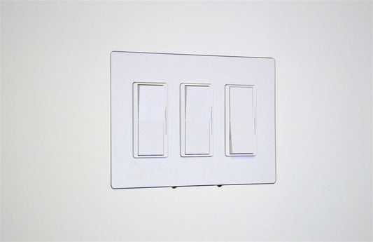 Wall‑Smart Flush Back Box for Lutron Designer Style — 3‑Gang (1/2" Drywall)
