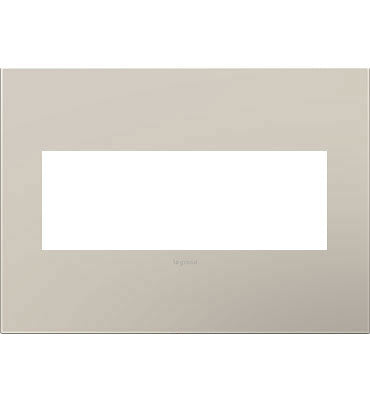 Adorne Greige Screwless Wall Plate with Microban®