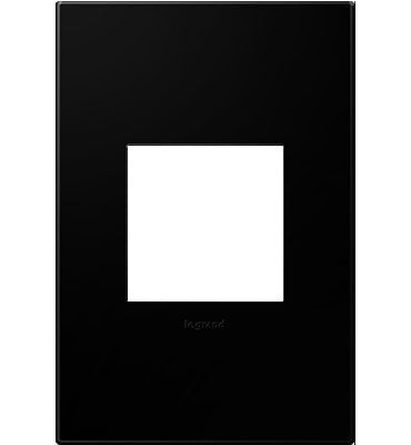 Adorne Black Ink 1‑Gang Screwless Wall Plate