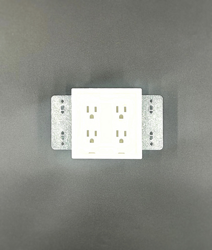 Double Gang Surface Mount Outlet Kit For Solid Surfaces