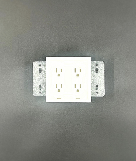 Double Gang Surface Mount Outlet Kit For Solid Surfaces