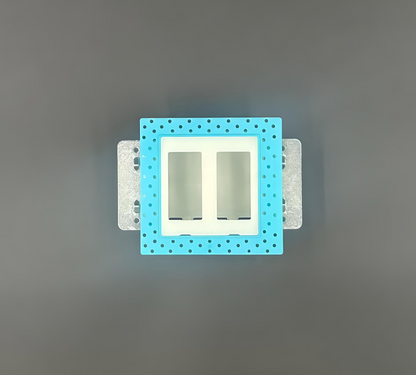 Double Gang Flush Mount Light Switch Kit For Drywall