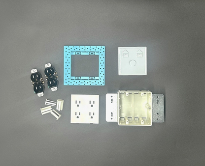 Double Gang Flush Mount Outlet Kit For Drywall