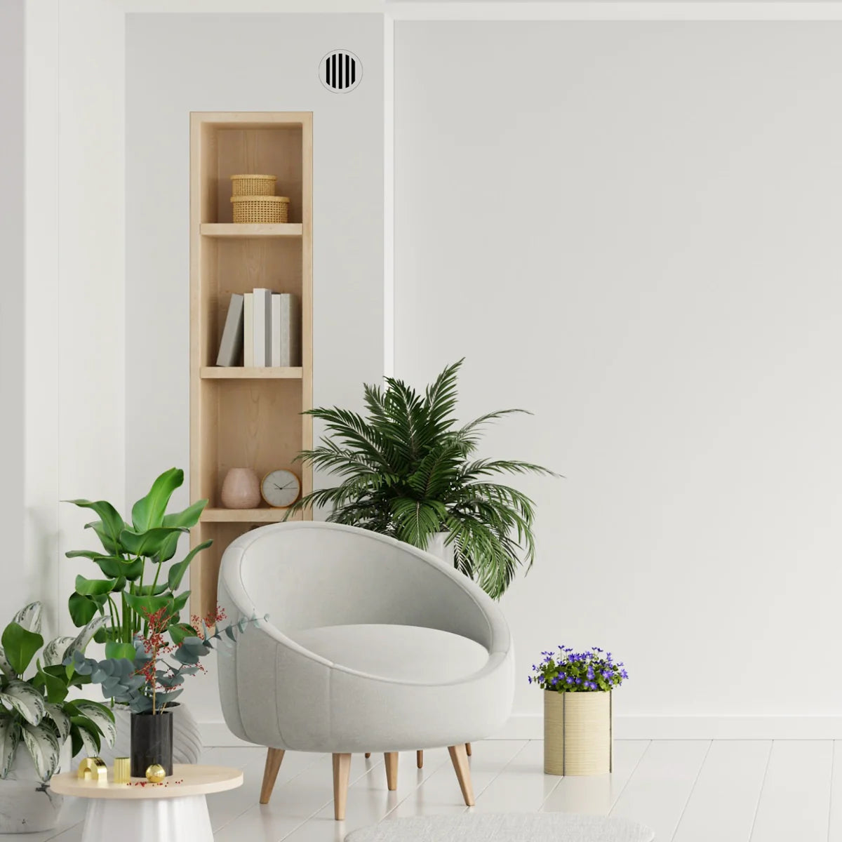 Removable Round Air Supply Vent, 4” (Duct Opening)