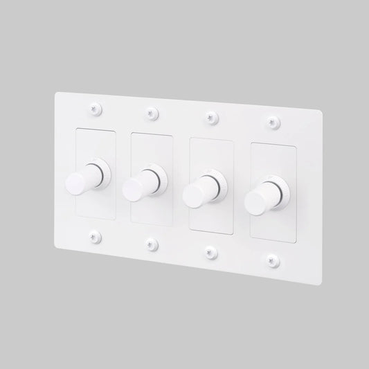 Buster + Punch 4 Gang LED Dimmer Linear Knurl