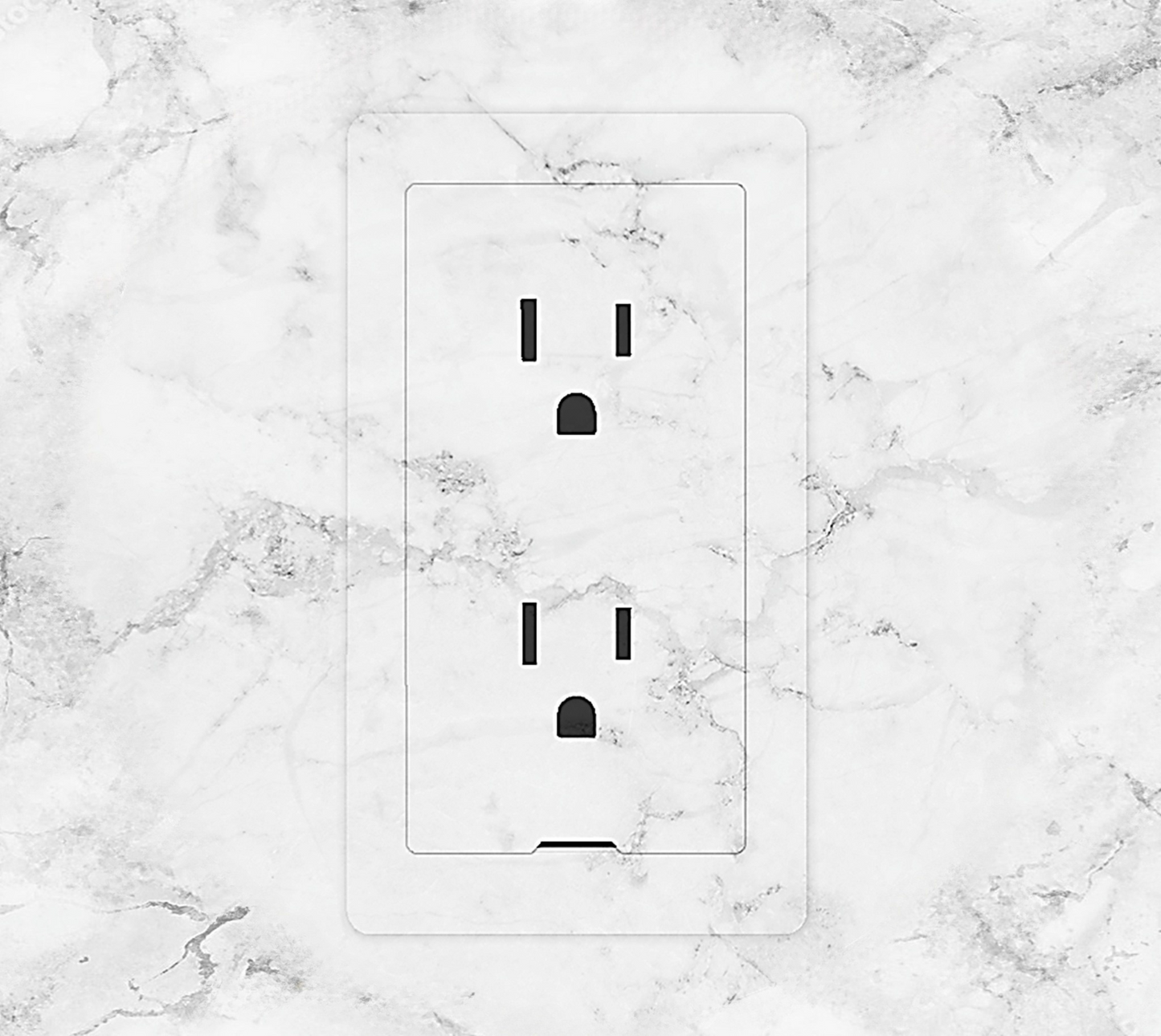 Single Gang Surface Mount Outlet Kit For Solid Surfaces