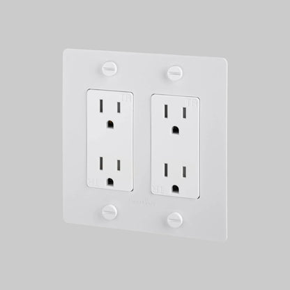Buster and Punch 2 Gang  Cross Duplex Outlet