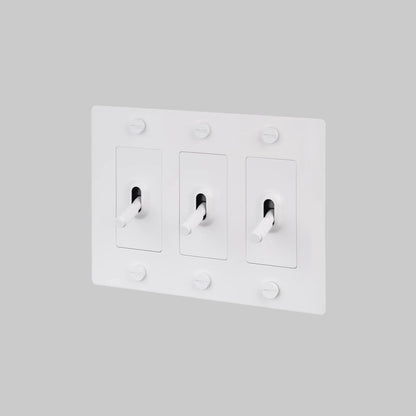 Buster + Punch 3 Gang Cross Toggle Switch