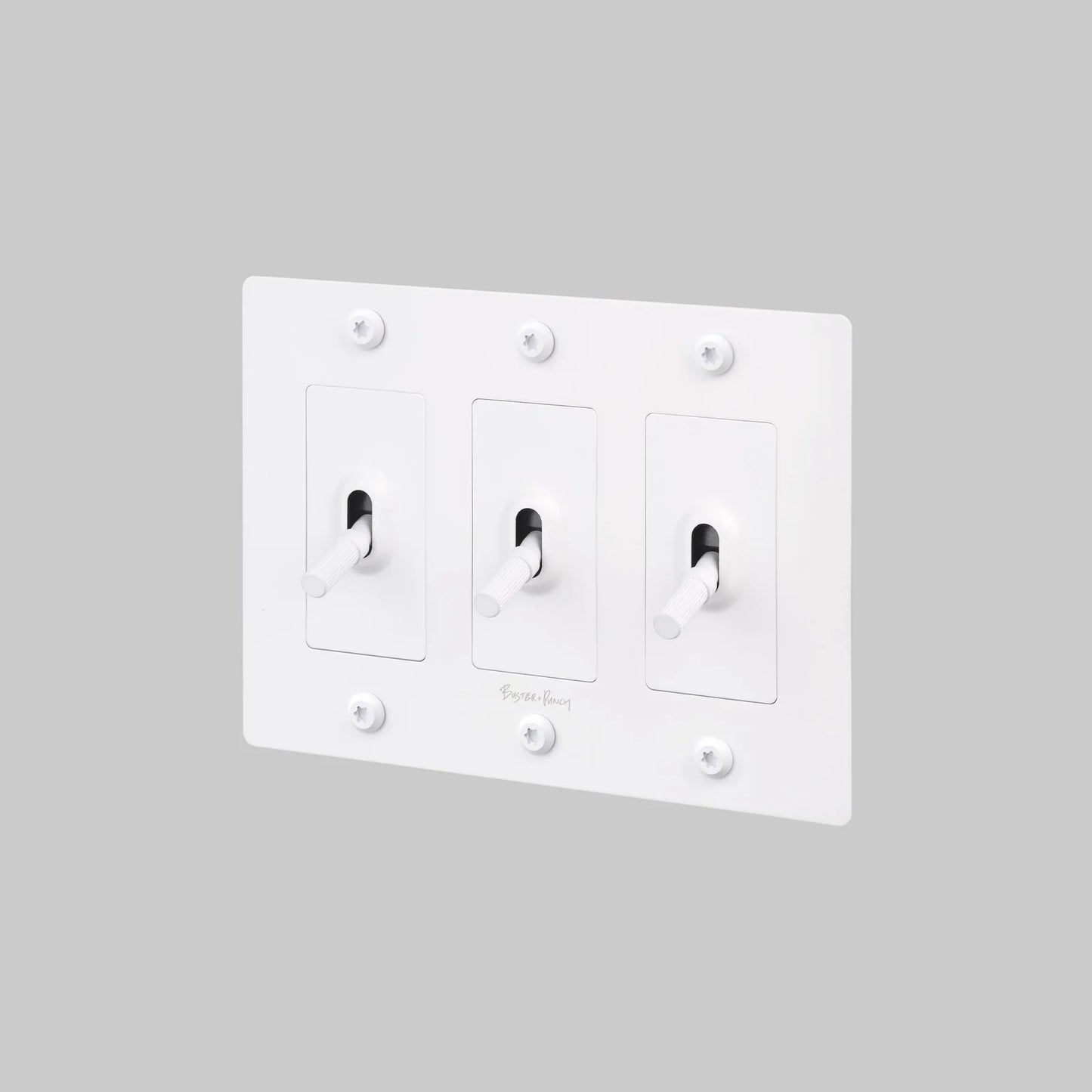 Buster + Punch 3 Gang Linear Toggle Switch