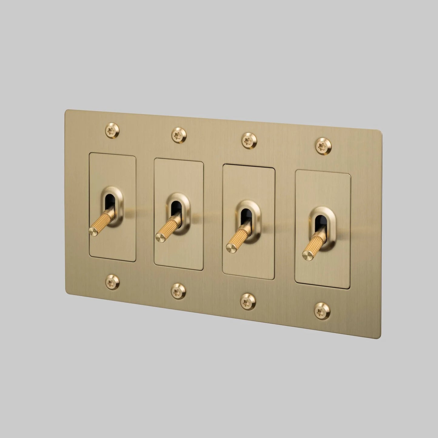 Buster + Punch 4 Gang Linear Toggle Switch