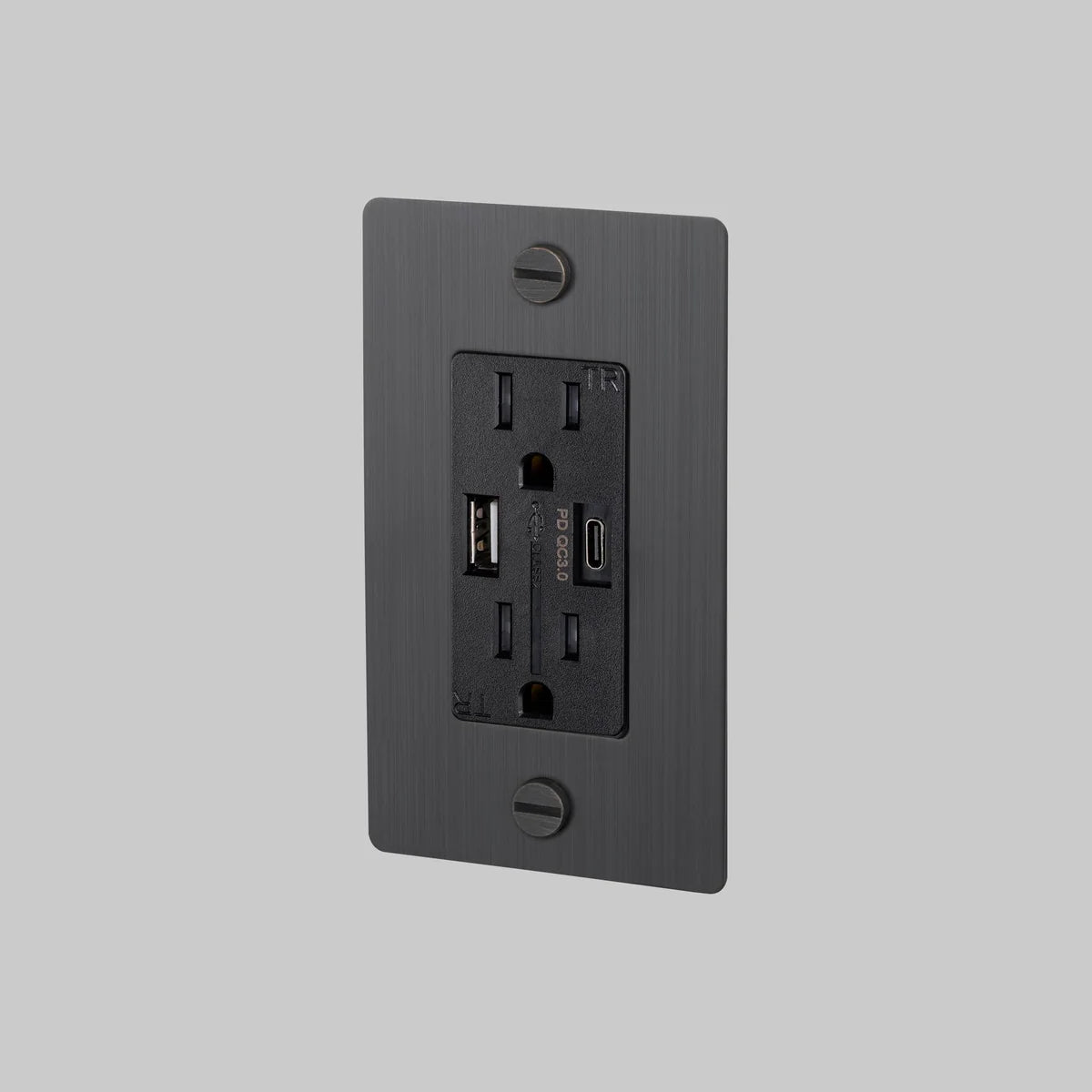 Buster + Punch 1 Gang Combination Duplex Outlet + USB‑A/C