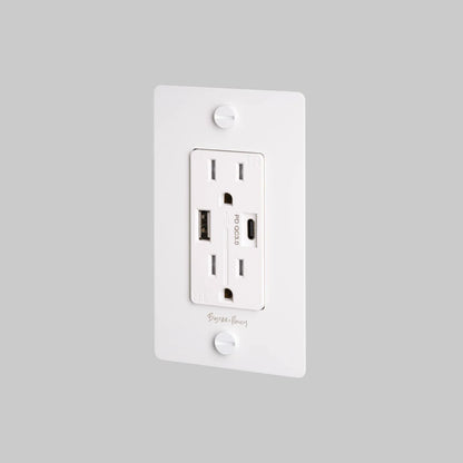 Buster + Punch 1 Gang Combination Duplex Outlet + USB‑A/C