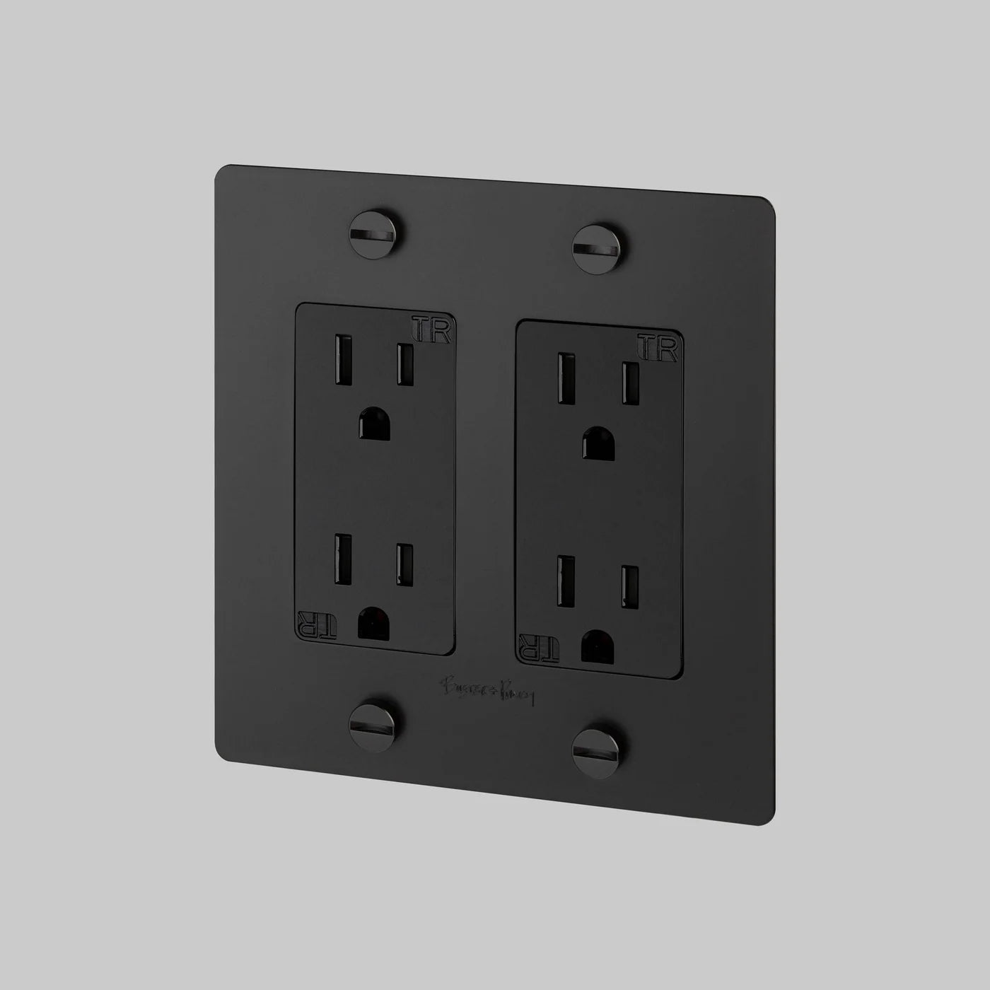 Buster and Punch 2 Gang  Cross Duplex Outlet