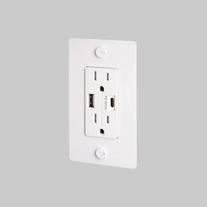 Buster + Punch 1 Gang Combination Duplex Outlet + USB‑A/C